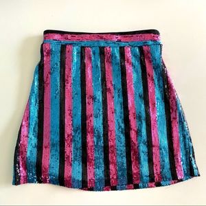Gianni Bini striped sequins skirt